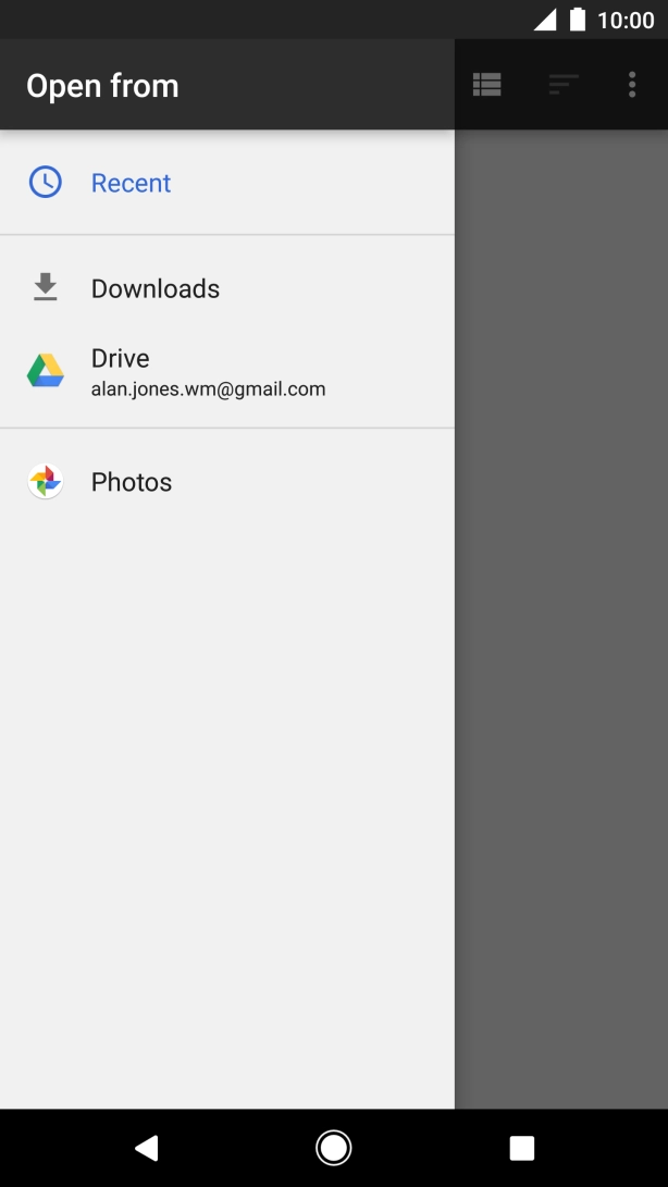 Press Photos and go to the required folder.