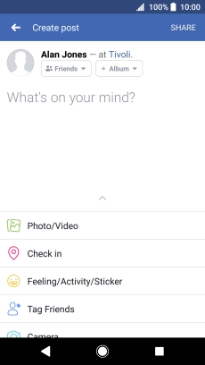 Press the text input field.