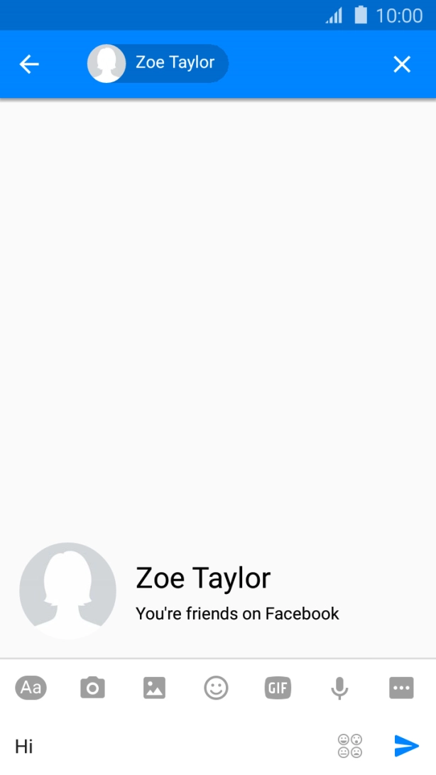 Write the required message and press the send icon.