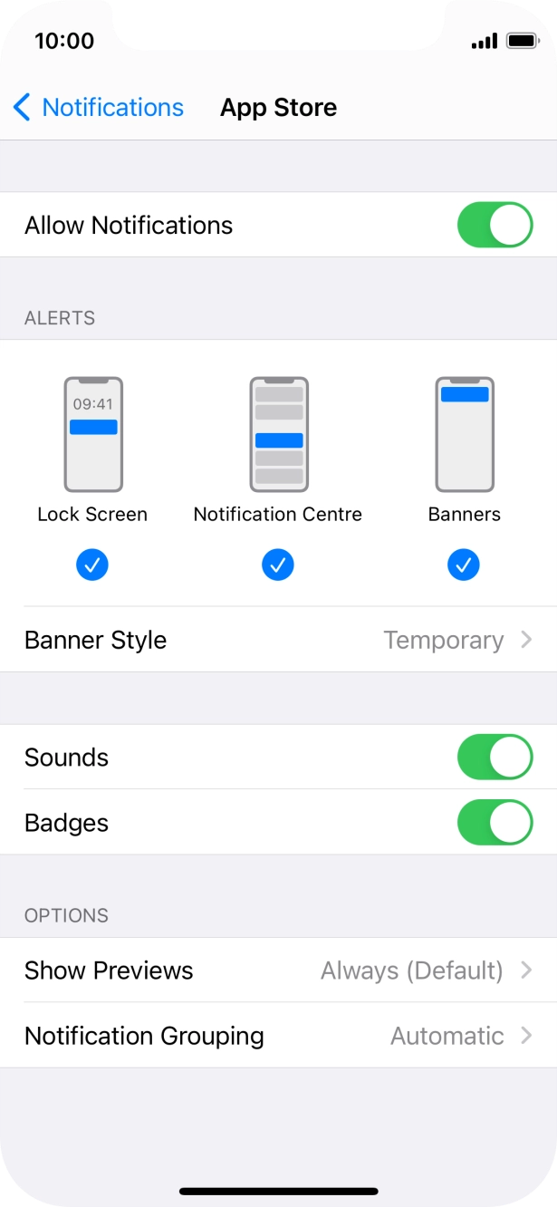 Press the indicator next to 