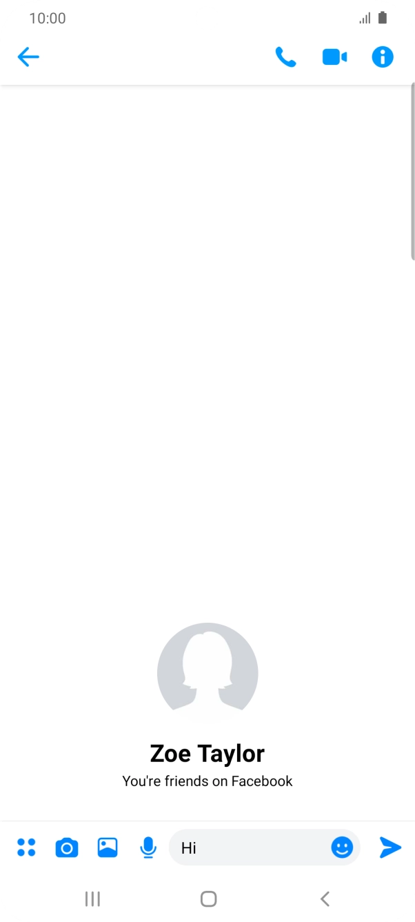 Write the required message and press the send icon.