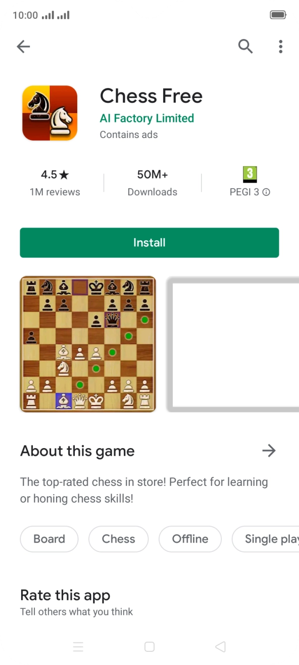 Press Install and follow the instructions on the screen to install the app.