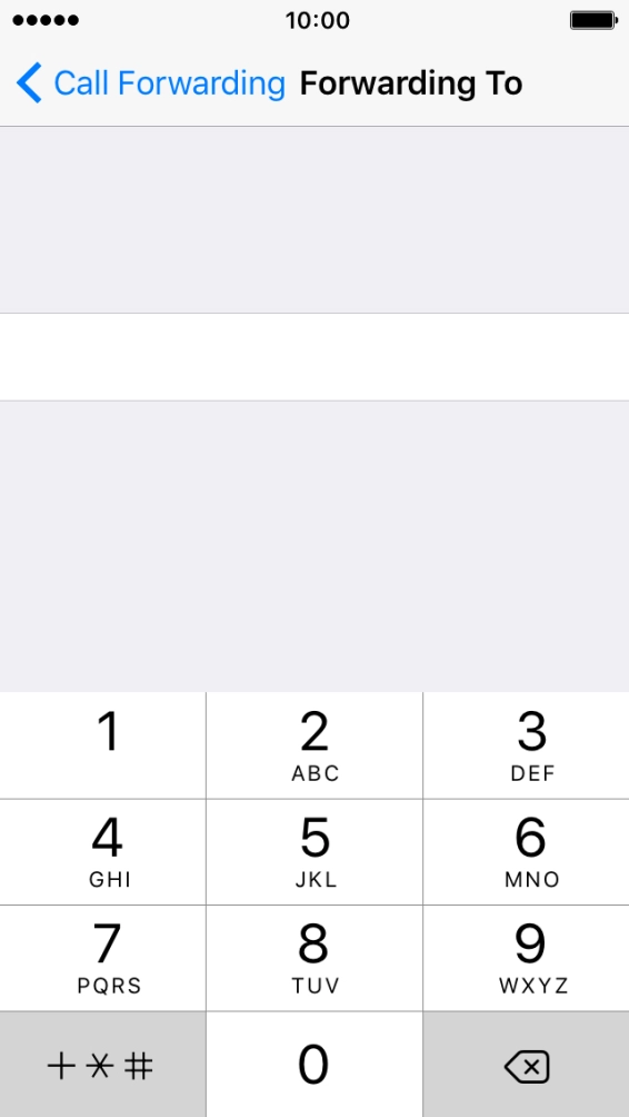 Key in the required number and press Call Forwarding.
