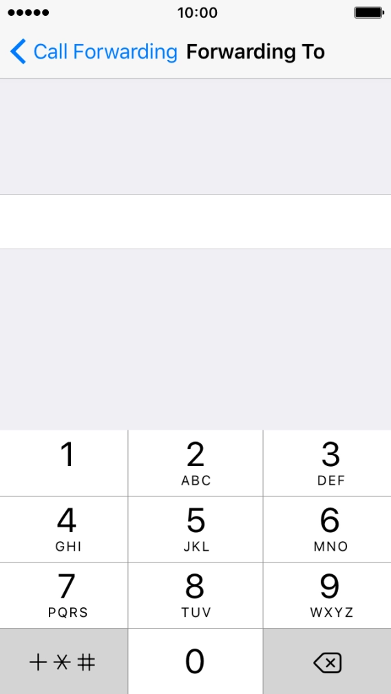 Key in the required number and press Call Forwarding.