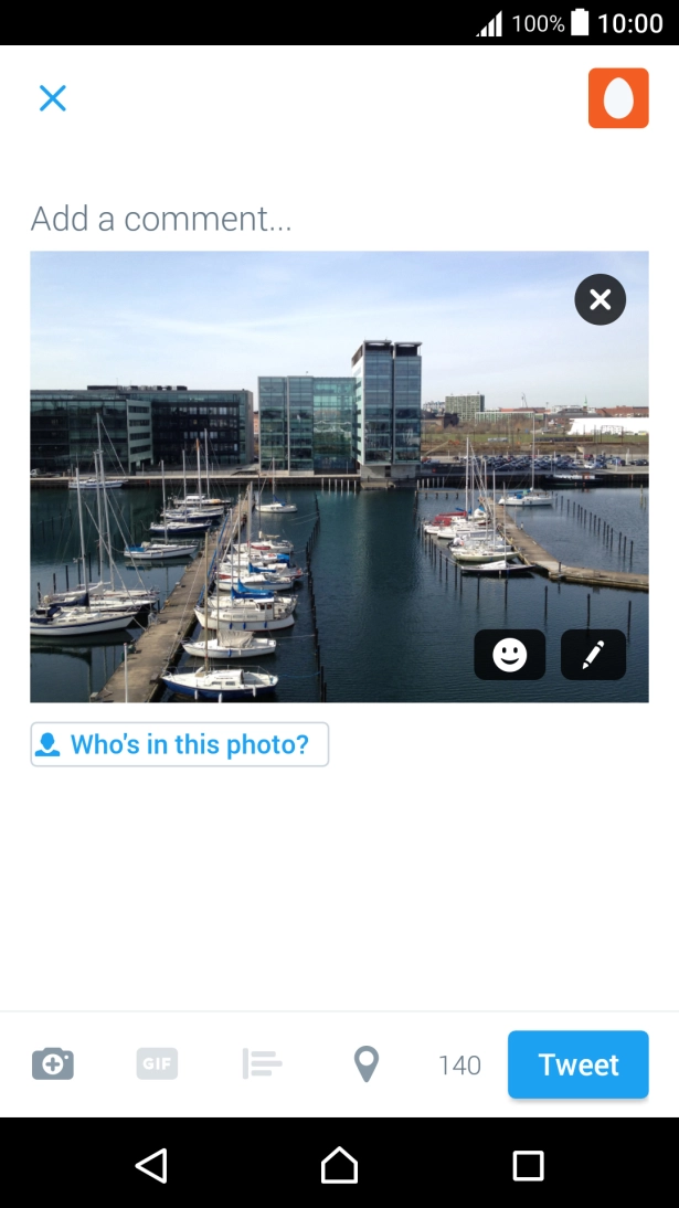 Press the text input field.