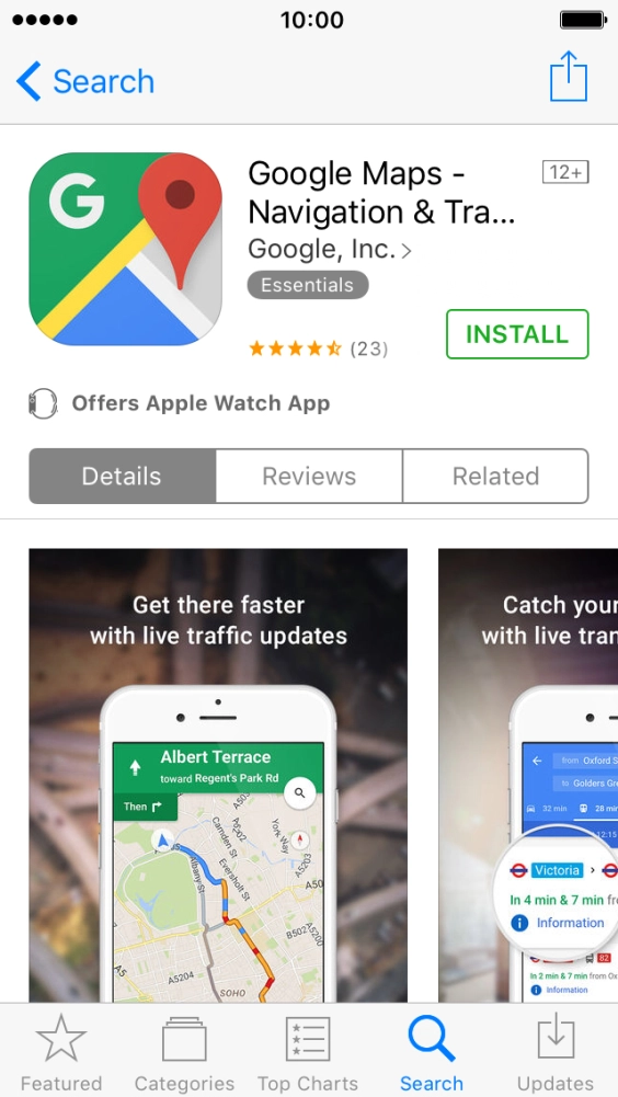 Press INSTALL and wait while Google Maps is installed.