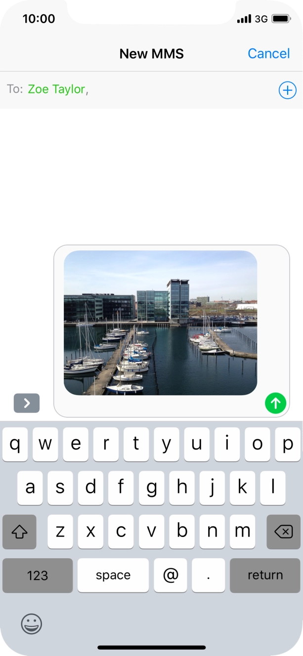 Press the text input field.
