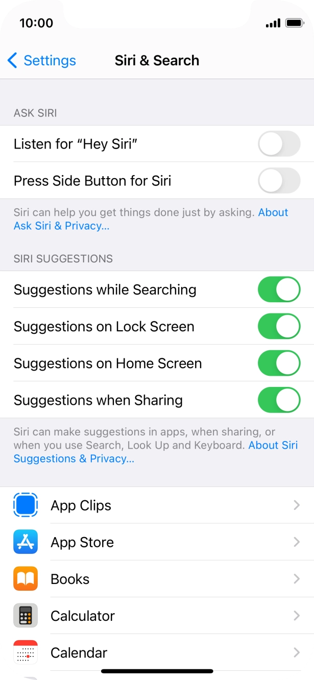Press the indicator next to 