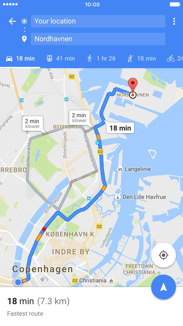 Press the required mode of transportation. Press the required mode of transportation.