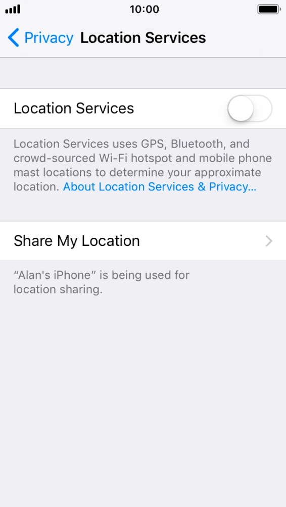 Press the indicator next to 
