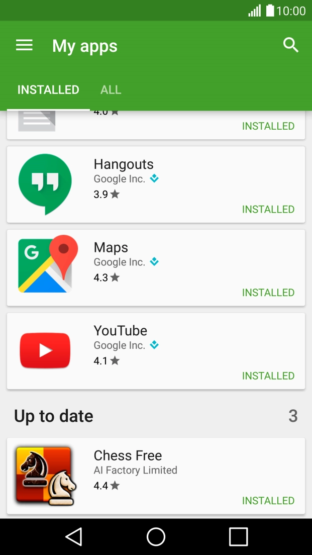 Press the required app.