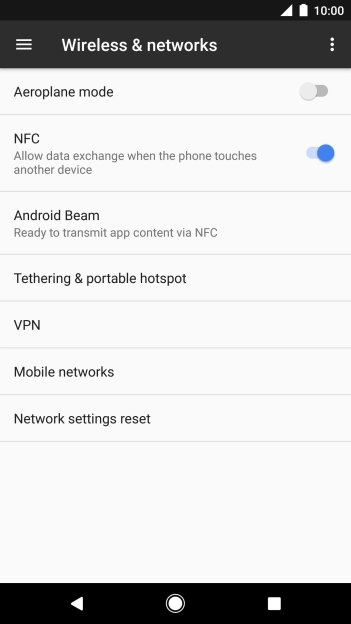 Press NFC to turn the function on or off. Press NFC to turn the function on or off.