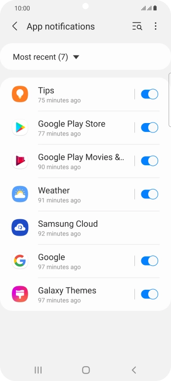 Press the drop down list. Press the drop down list.