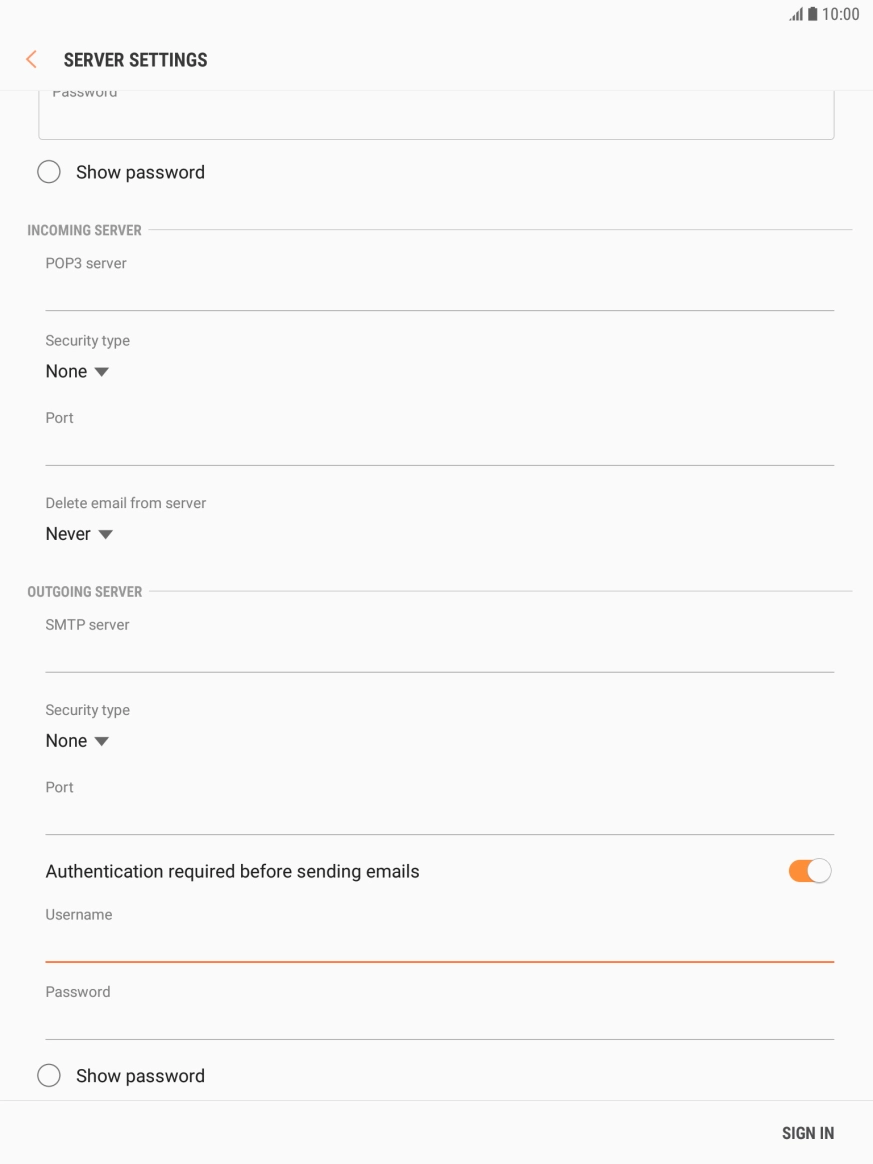 Press the field below Press the field below