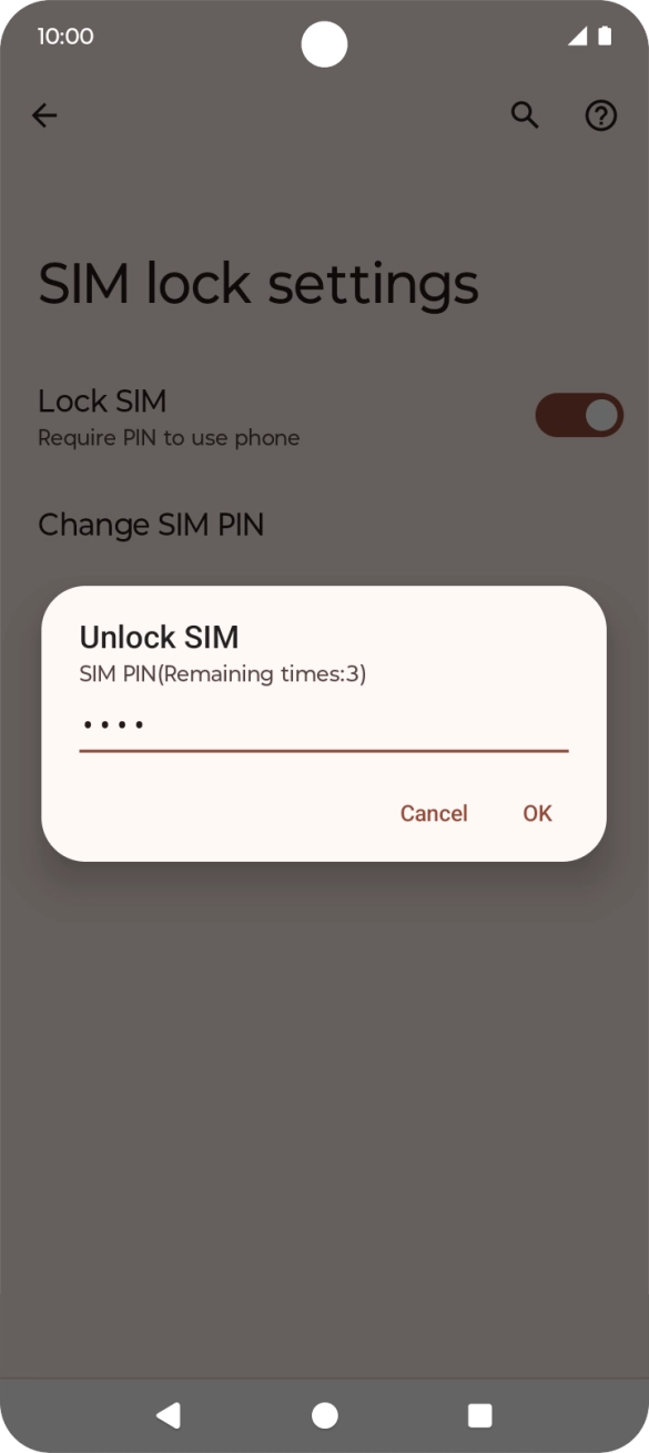 Key in your PIN and press OK. Key in your PIN and press OK.