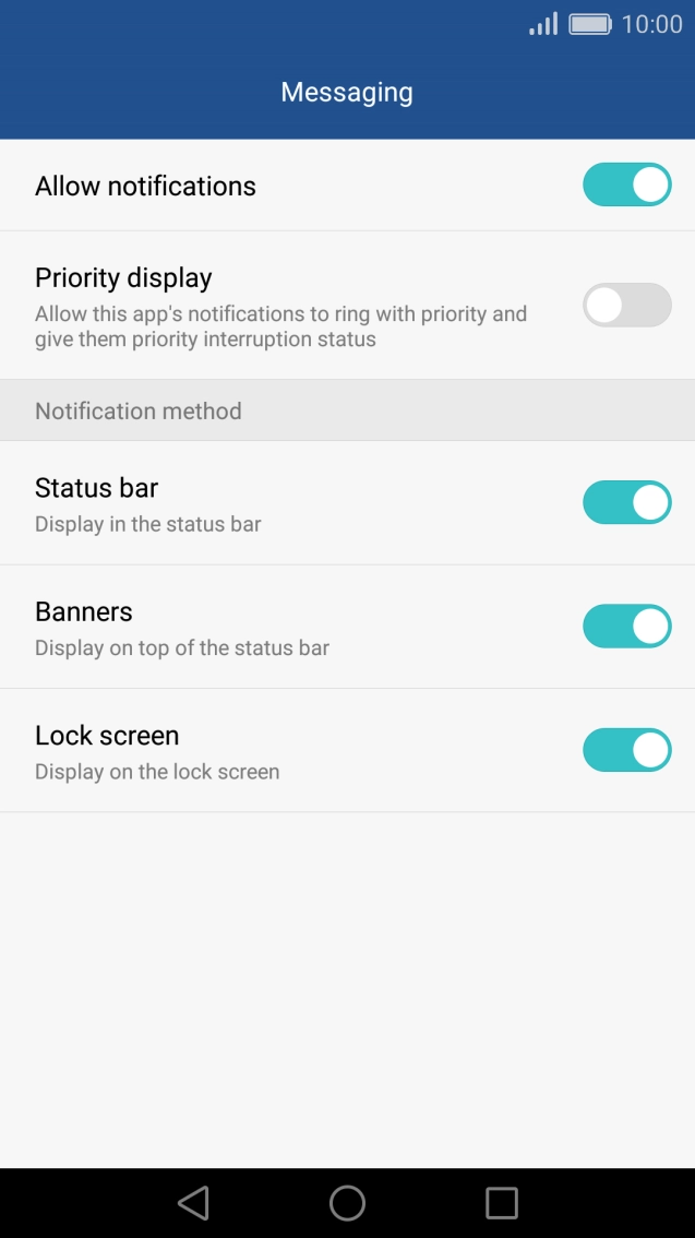 Press the indicator next to 
