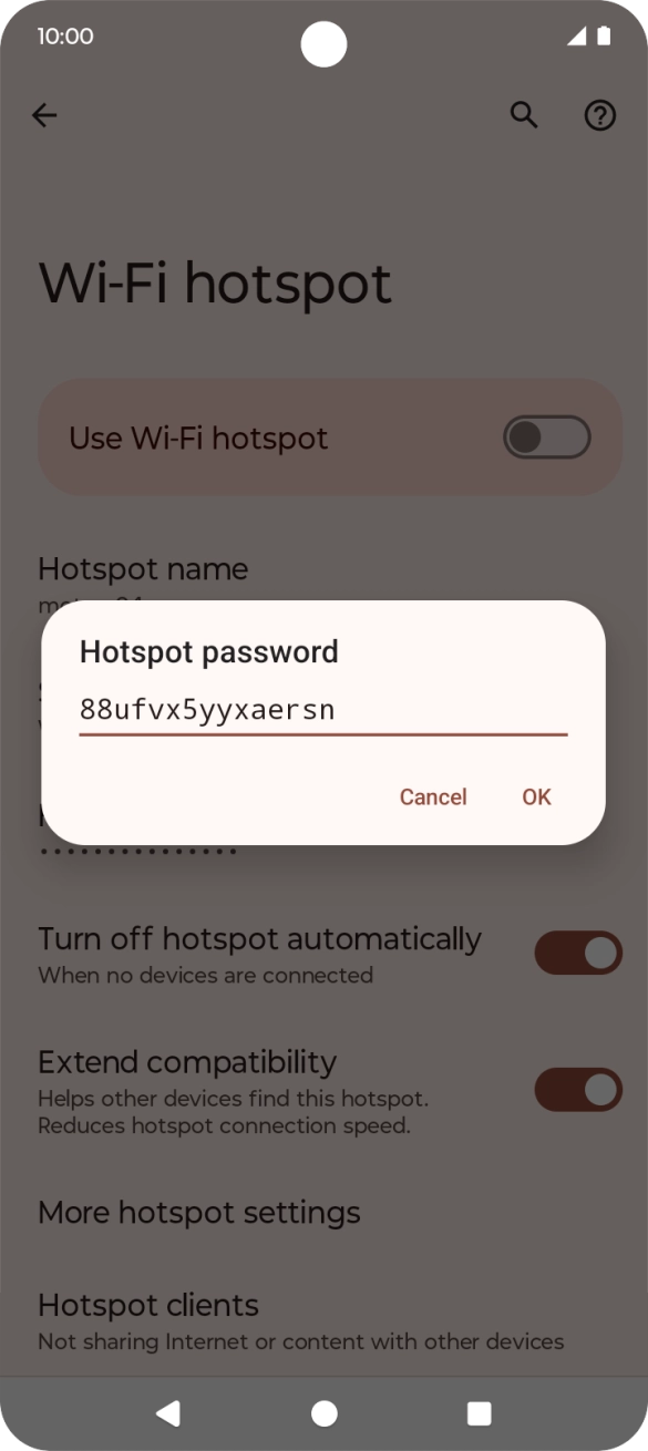Key in the required password and press OK.