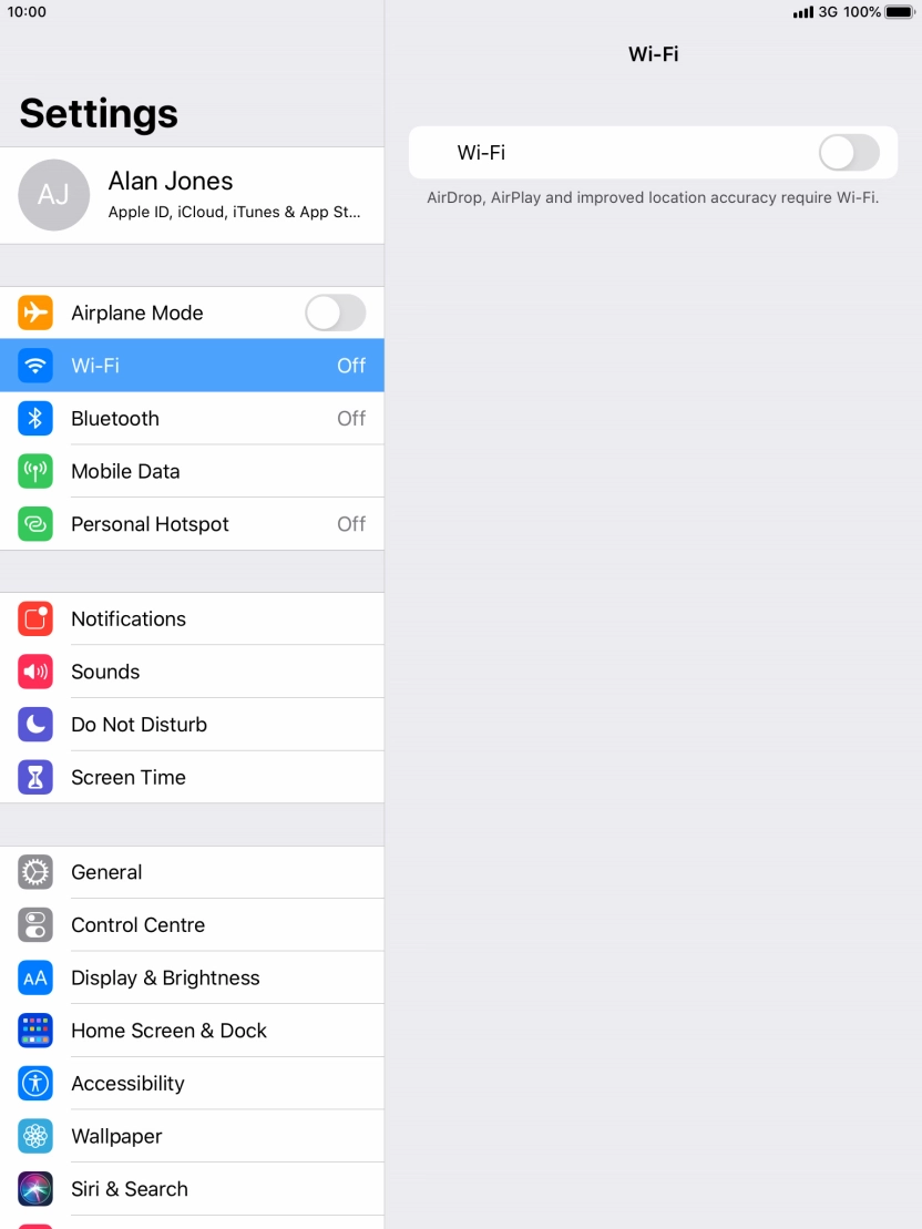 Press the indicator next to 