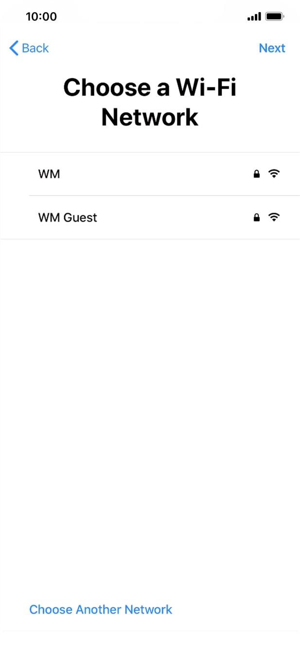 Press the required Wi-Fi network. Press the required Wi-Fi network.