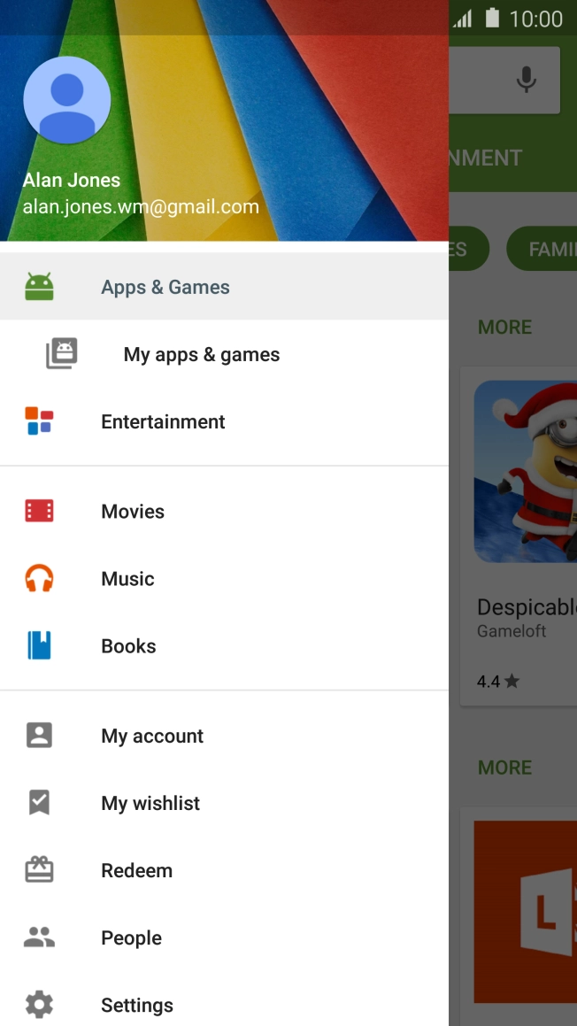 Press My apps & games.