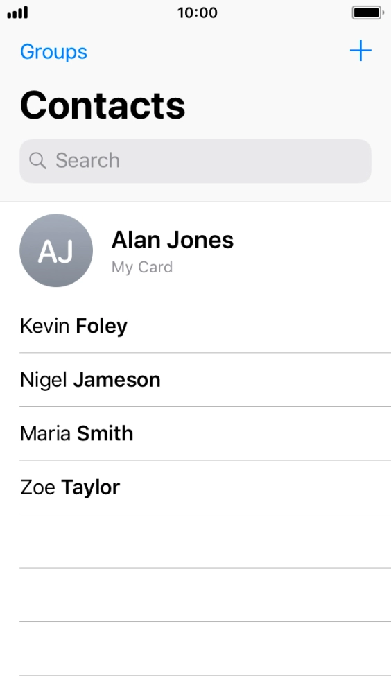 Press the required contact.