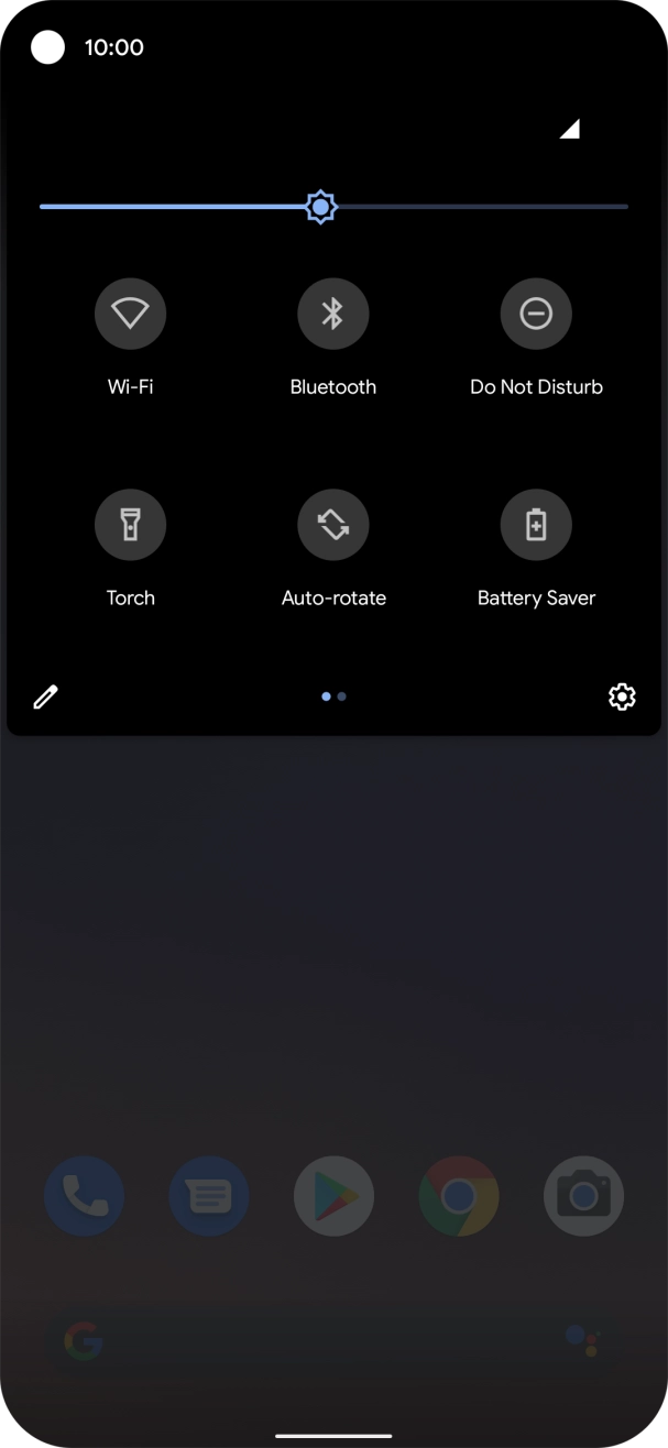Press the settings icon.