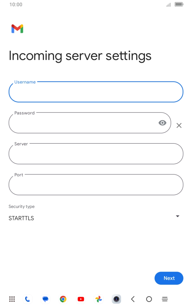 Press the field below 