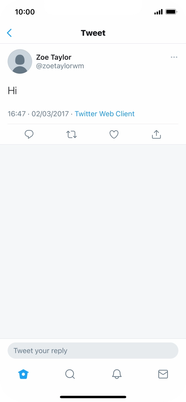 Press the text input field.