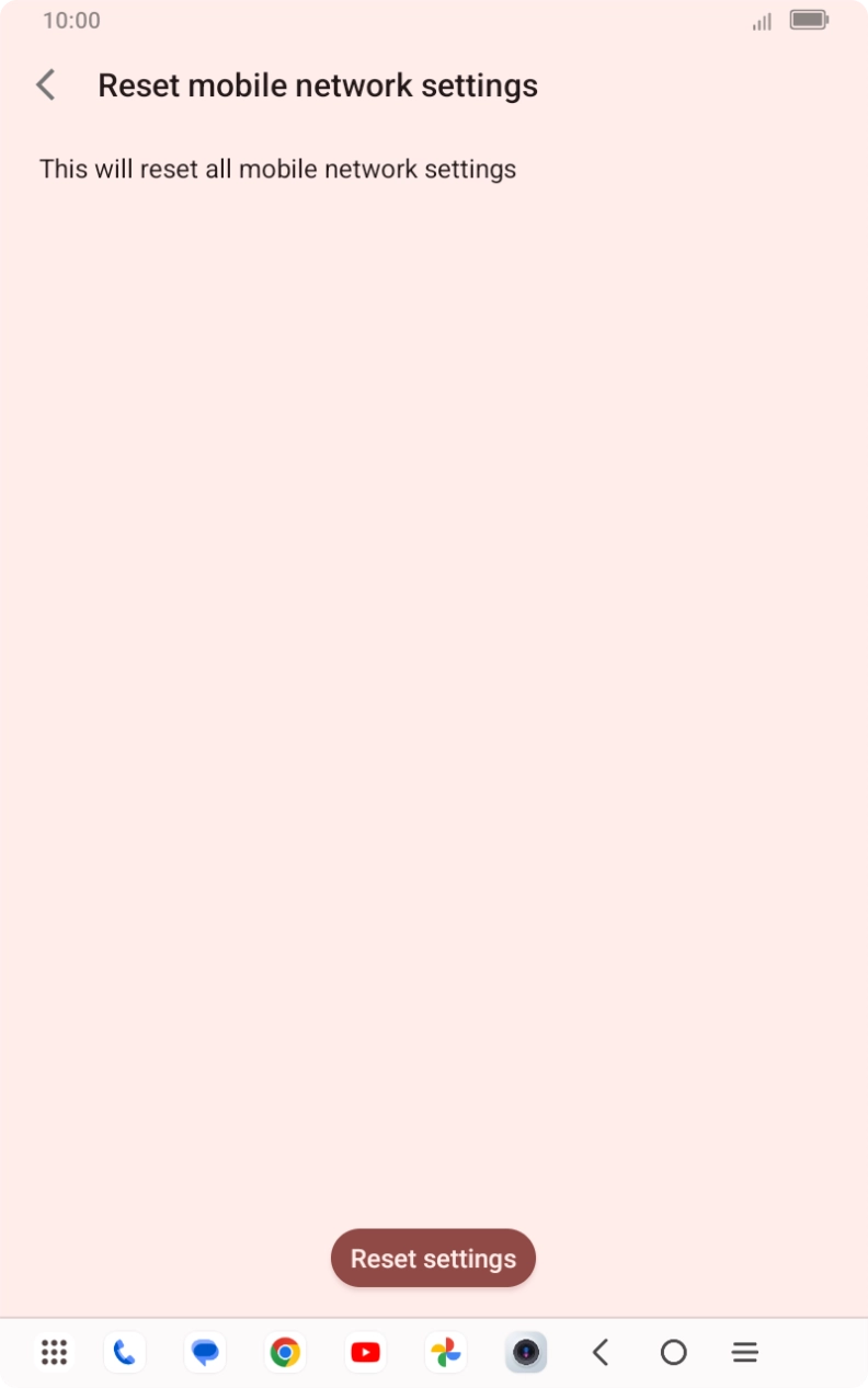 Press Reset settings.