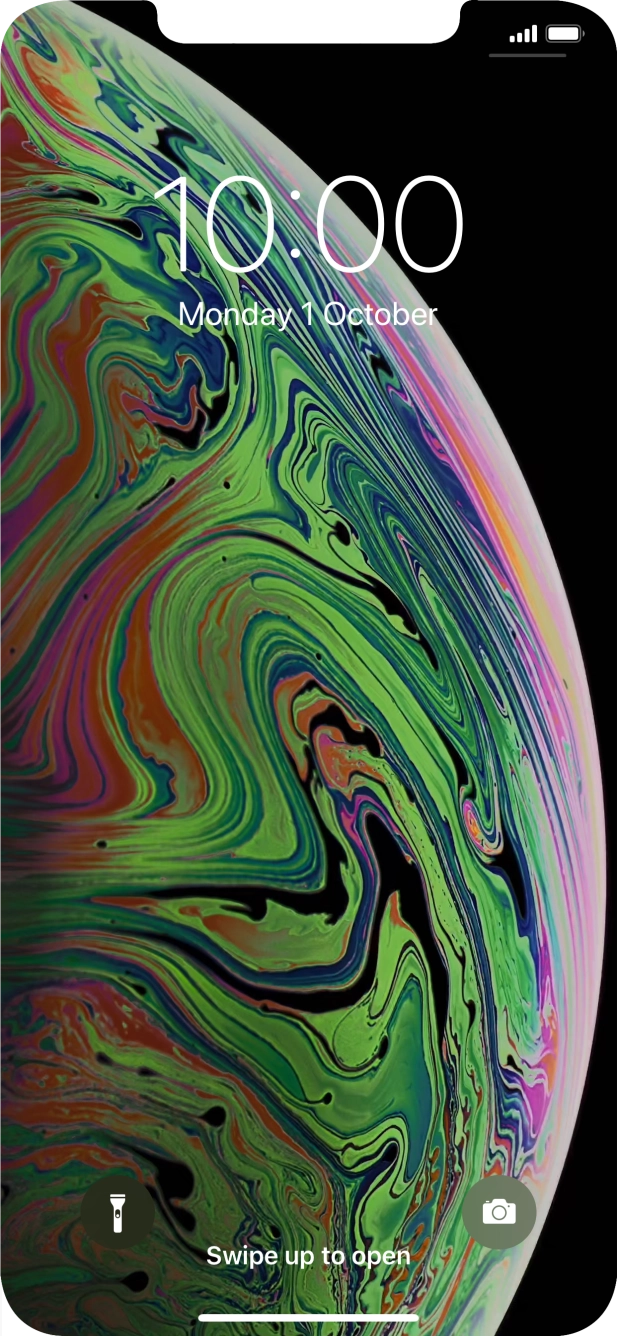 Slide your finger upwards starting from the bottom of the screen.