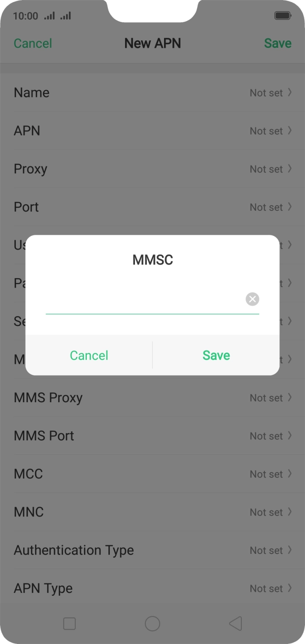 Key in http://mmsc.telstra.com:8002 and press Save.