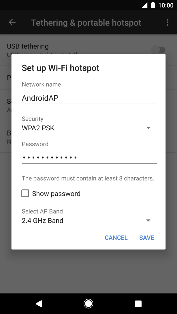 Press the field below 