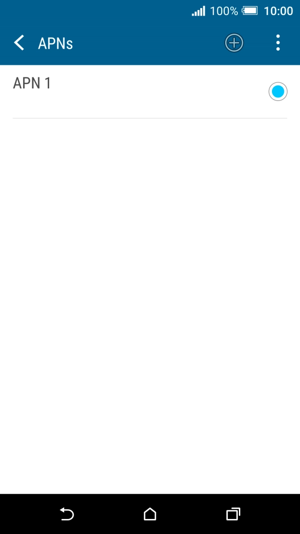 Press the new data connection icon.