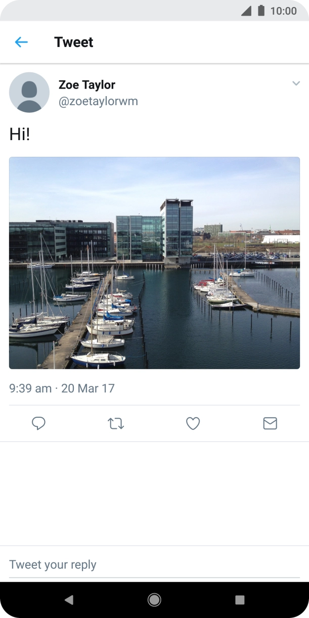 Press the text input field and key in the required reply.