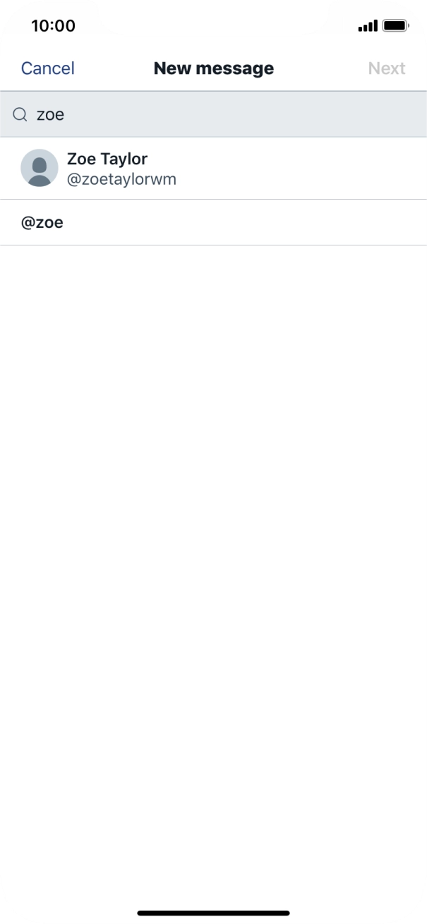 Press the required contact. Press the required contact.