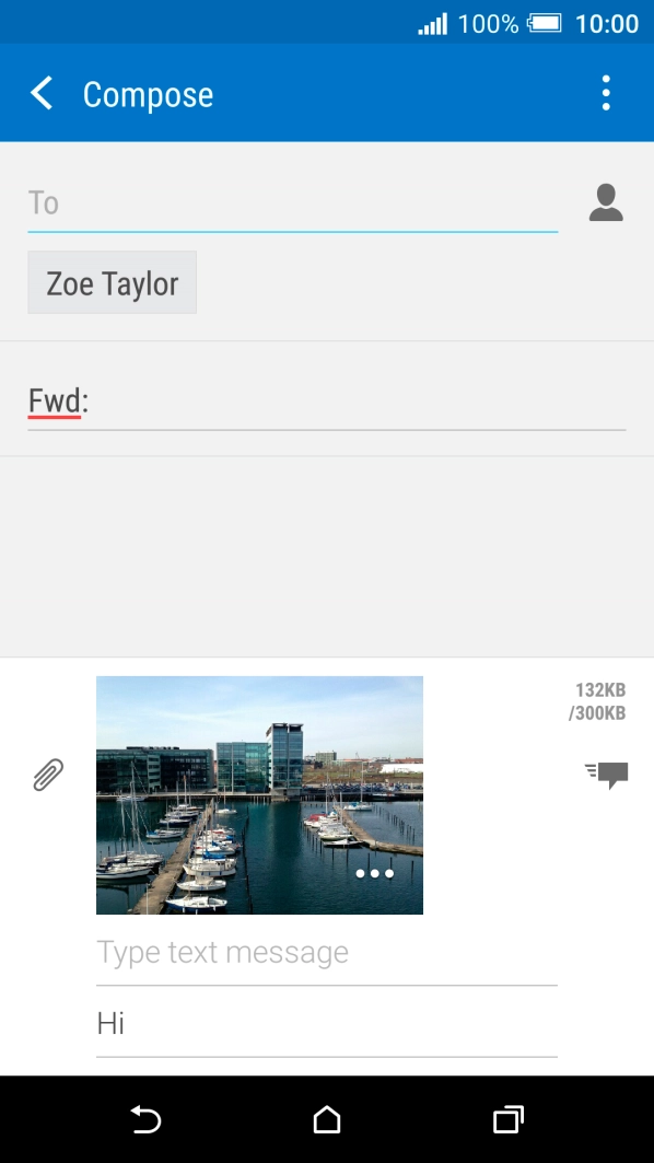 Press the send icon. Press the send icon.