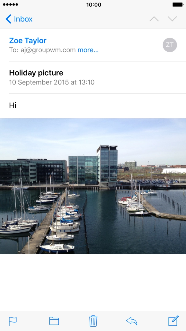 Press the reply icon.