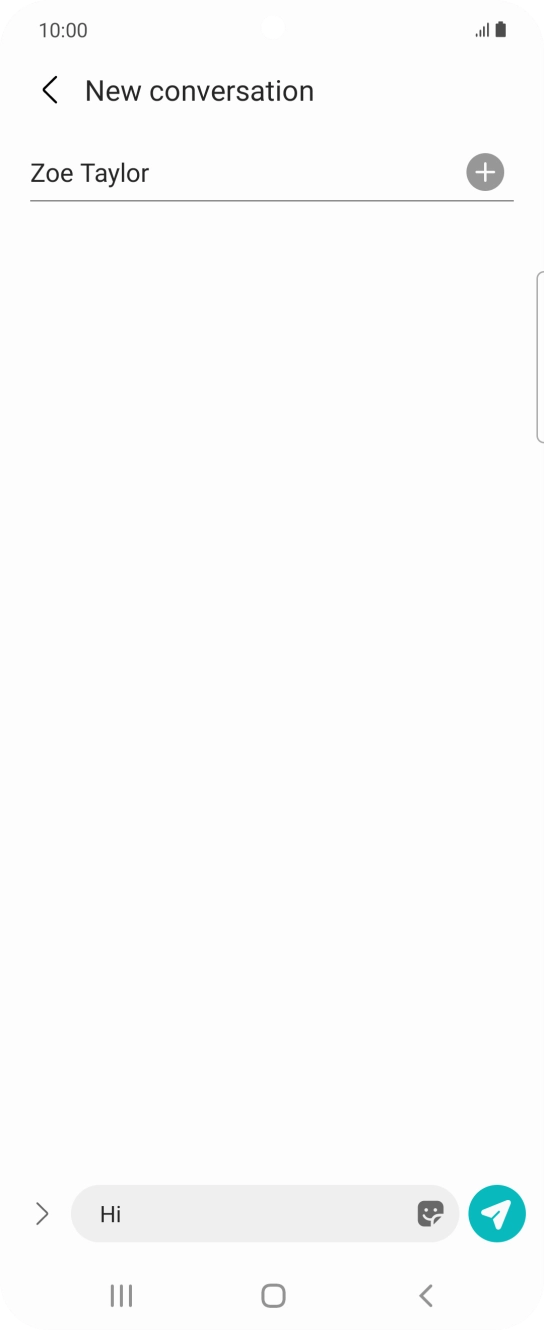 Press the send icon when you've finished your text message.