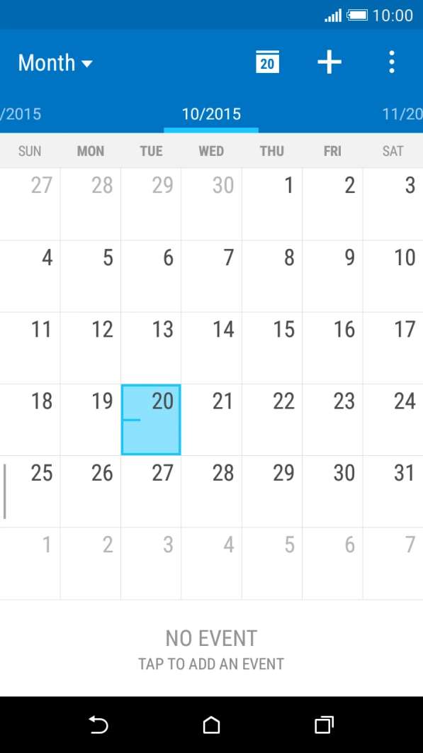Press the new appointment icon.