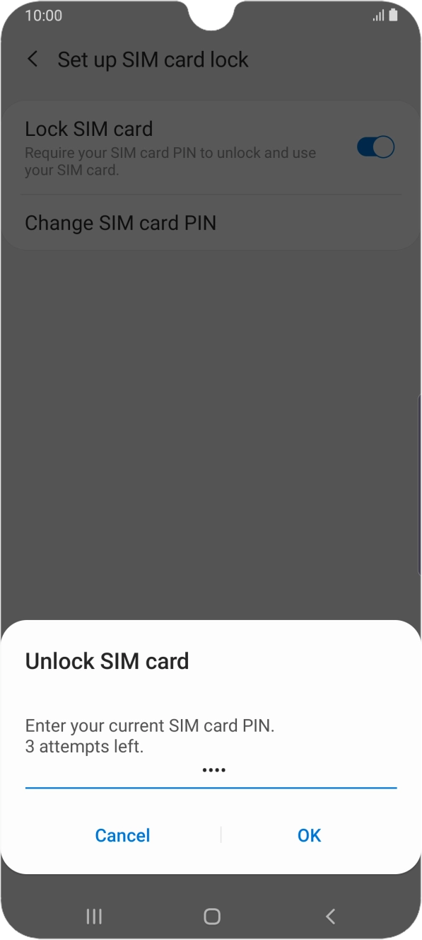 Key in your PIN and press OK.