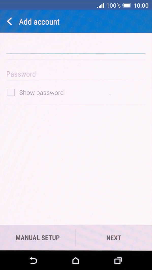 Press Password and key in the password for your Telstra email account.