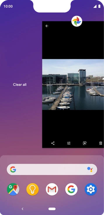 Press Clear all. Press Clear all.
