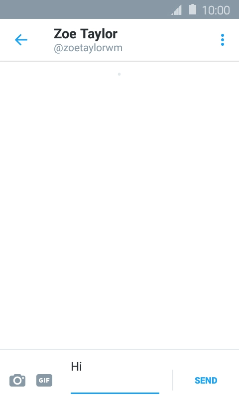 Write the required message and press SEND.