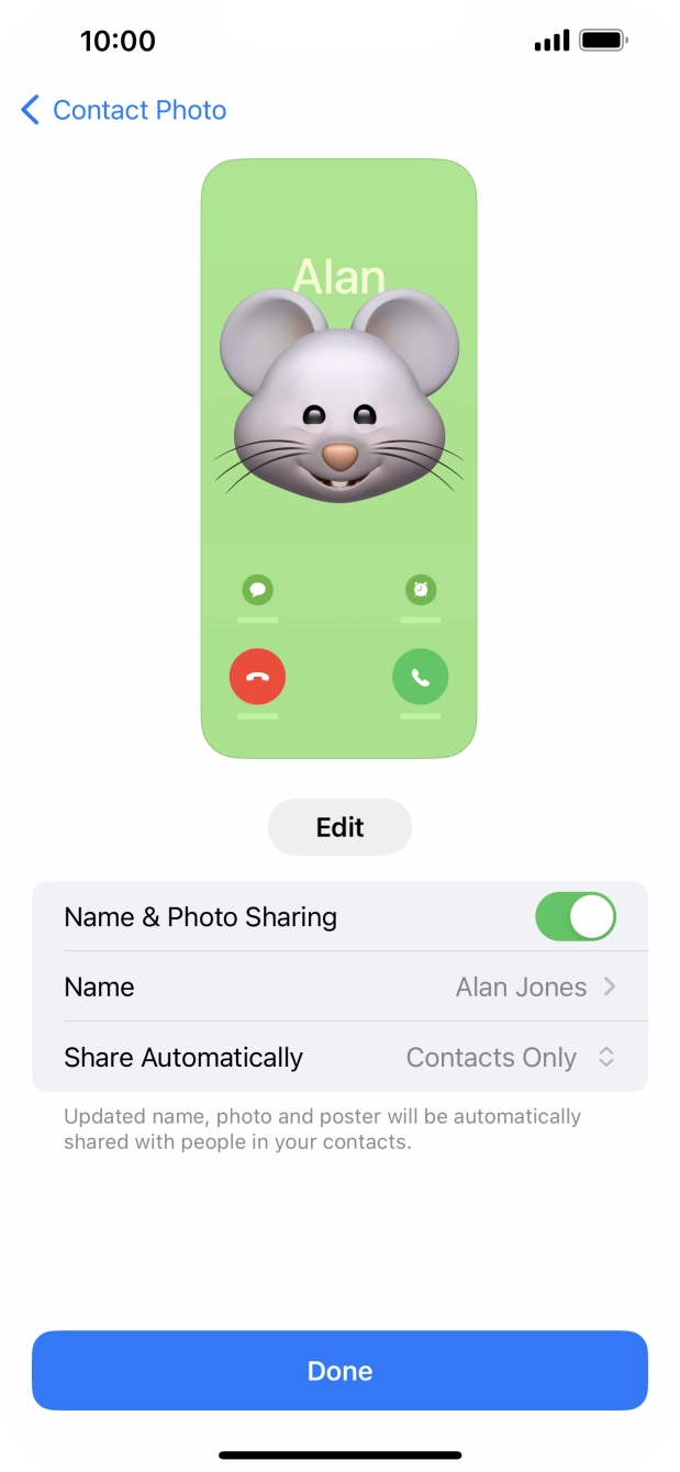 Press the indicator next to 