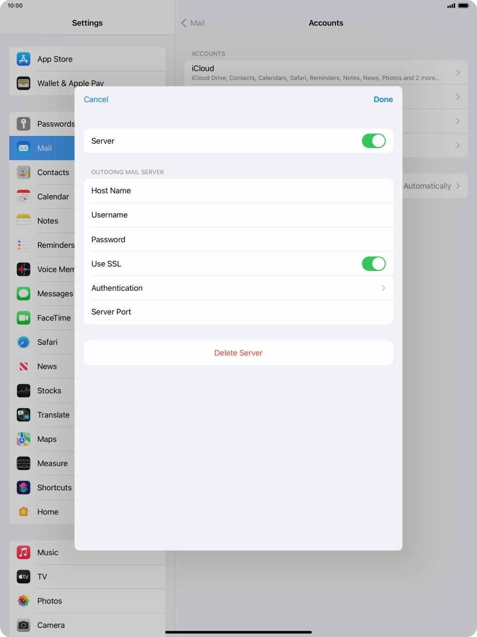 Press the indicator next to 