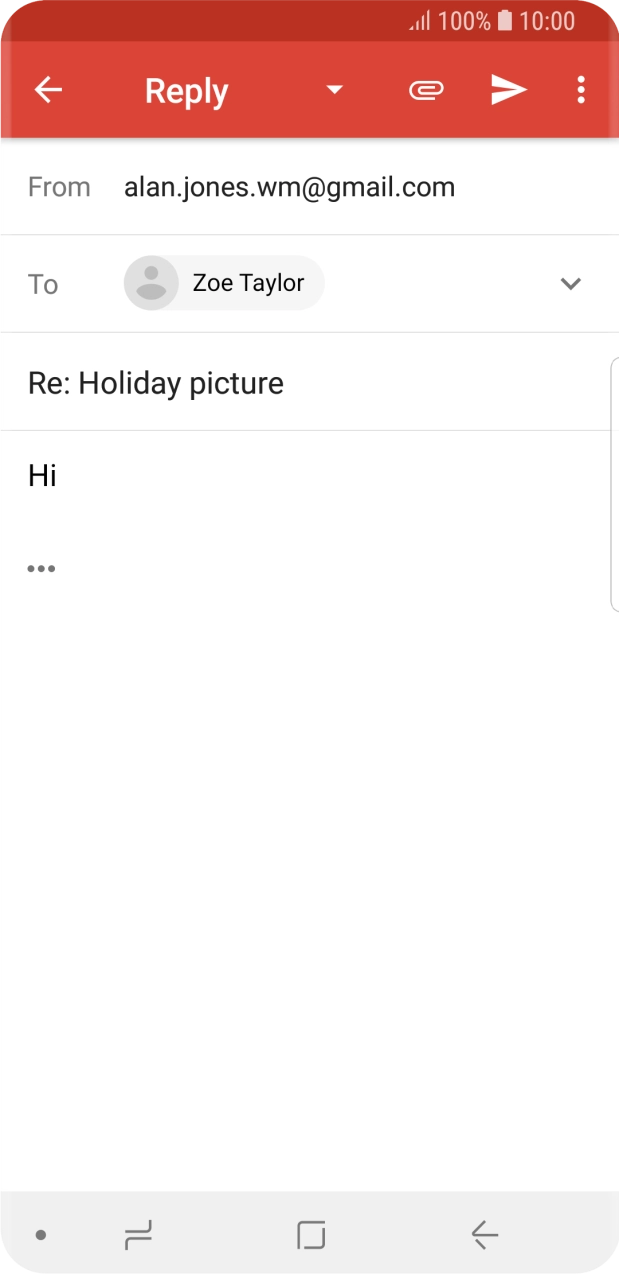 Press the send icon.