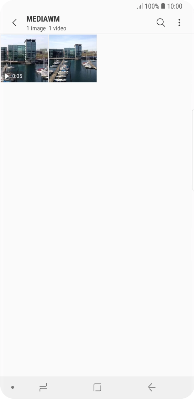 Press and hold the required picture or video clip.