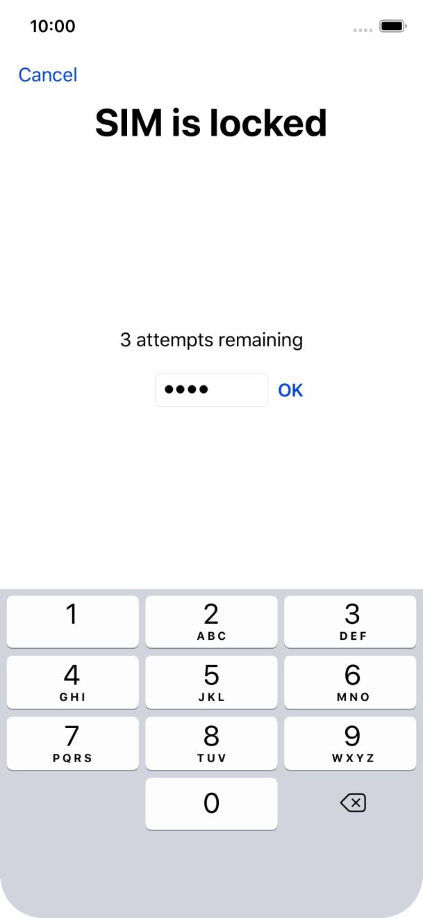 If your SIM is locked, key in your PIN and press OK.