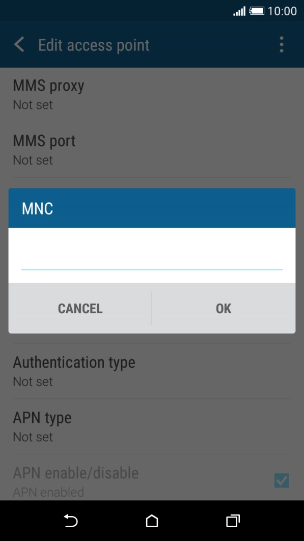 Key in 01 and press OK.