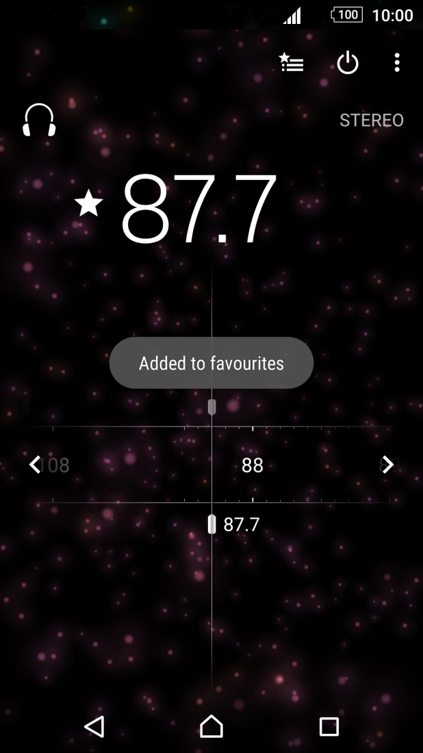 Press the favourites icon.